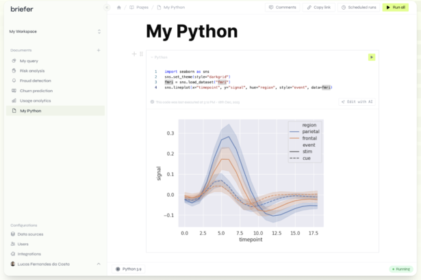 Meet Briefer: An AI-Powered Startup with Jupyter Notebook like Platform that Helps Data Scientists Create Analyses, Visualizations, and Data Apps