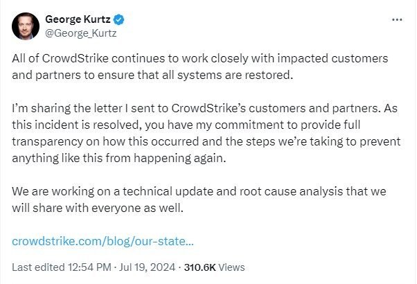 CrowdStrike’s IT outage makes it clear why cyber resilience matters