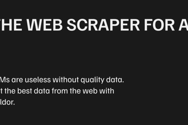 Saldor: The Web Scraper for AI